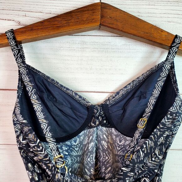 Miraclesuit 6522623 Pin Up Front Tie Underwire One Piece Swimsuit Sz XS-S ($178) - Picture 6 of 10